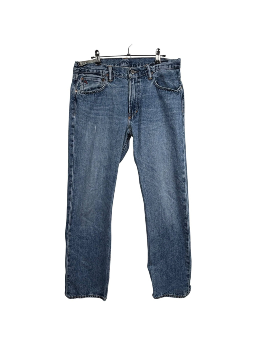 Vintage Polo Ralph Lauren Jeans Blue Medium Wash Cotton Straight Leg Mens 32x30